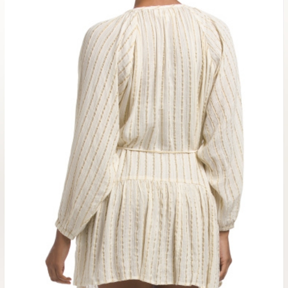 L*Space Vida Coverup Mini Dress Tunic Tapioca Cream - Picture 3 of 7